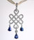 Diamonds and Blue Sapphire Pendant