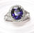Blue Sapphire with Diamonds Ring