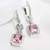 Diamonds with Pink Sapphire Earrings