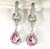 Pink Sapphire with Diamonds Pave Earrings