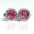 Pink Sapphire with Diamond Earrings